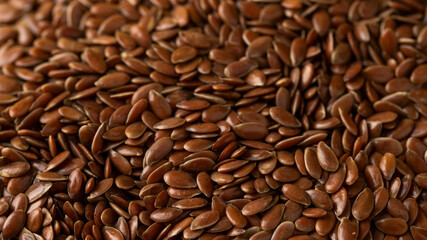 Close up of Flax Seeds  or linseed texture for background..