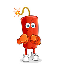 dynamite boxer character. cartoon mascot vector