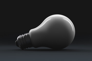 Electric light bulb on the surface close-up