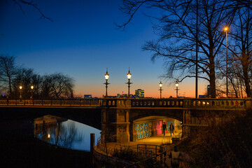 Abendstimmung an der Alster in Hamburg © Christian