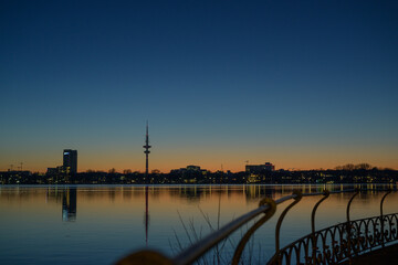 Sonnenuntergang an der Alster