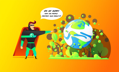 Ecoman protects the planet from its destruction.