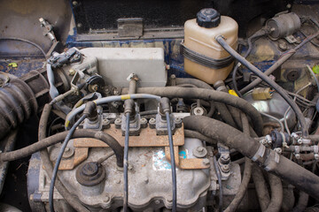 Under The Hood Of The Car. Car engine