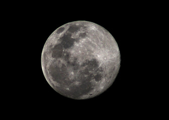 Full moon on the clear dark night