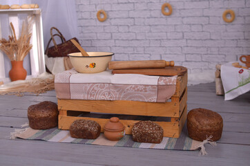 beautiful still life with bread