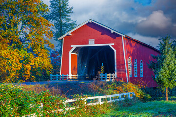 Shimanek covered bridge near Sio, Oregton