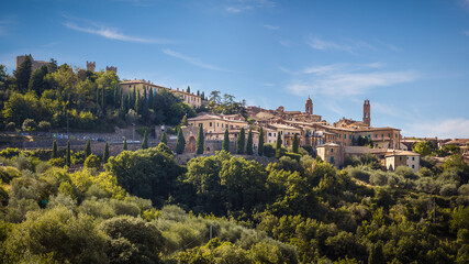 Fototapeta na wymiar Panoramic view of Montalcino, Tuscany, Italy