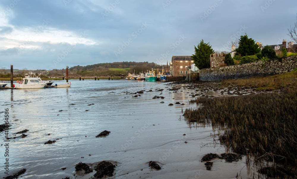 Wall mural Mudflats at lowtide on the River Dee estuary at Kirkcudbright Marina