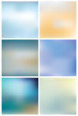 Retro Blurred Backgrounds Set