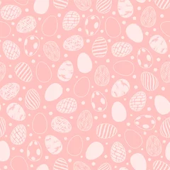 Tuinposter Festive seamless pattern with different eggs. Easter. © aisedora