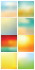 Fototapeta premium Blurred backgrounds set