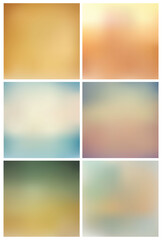 Naklejka premium Vintage Blurred Backgrounds Set