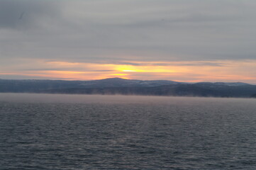 Siberia. Ust-Ilimsk. The arrival of winter.