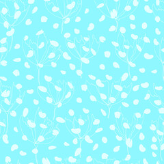 Simple  pattern of dots, strokes, spots, smears. Hand drawn illustration, dry brush. Scandinavian style, wallpaper, fabric, textile design.