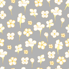 seamless  pattern small delicate flowers on a colored background. For spring and summer clothes, fabrics, textiles, children's clothing, packaging, decor, wallpaper, 