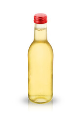 small glass bottle with vodka