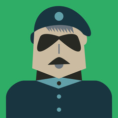 Pop art poster creative portrait. Vector. EPS