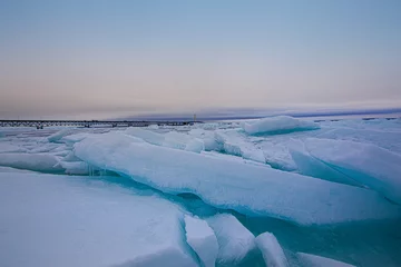 Fotobehang Blue Ice at The Mack © Chris Ahern Photo