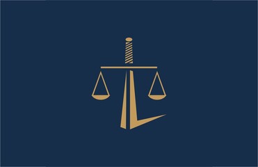 Law Justice logo design template