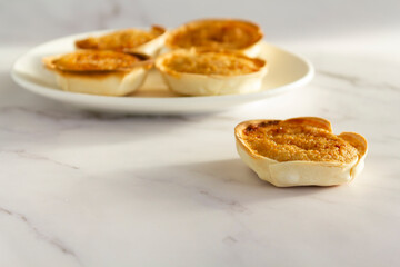 Traditional portuguese cheesecake called Queijada de Sintra