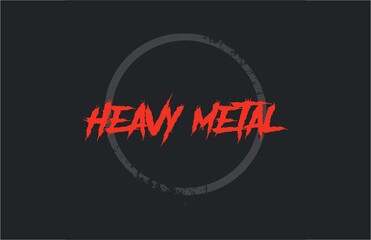 Heavy Metal Vector typography with grunge texture