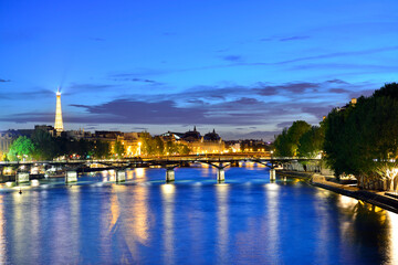 Evening Paris is beautiful at any time of the year