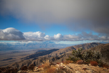 Cloudy day over Coachella valley
