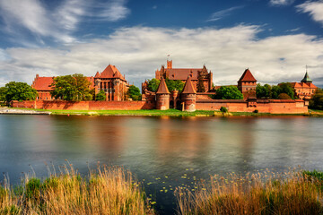 Castle at Malbork capital of the Teutonic Knights , the most powerful castle, Malbork, Poland,...