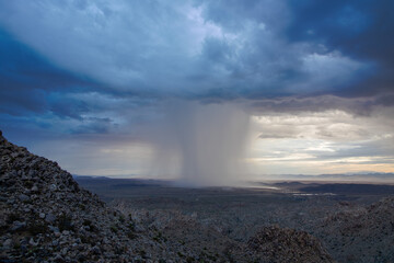 monsoon clouds over the mojave desert