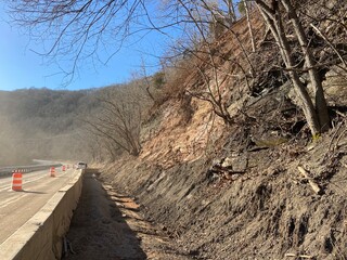 Mudslide on U.S. 460 - February 2021 - Giles County, VA