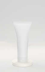 Blank cosmetic bottle with white background, 3d rendering.