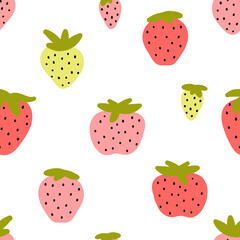 Seamless pattern strawberries
