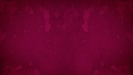 Abstract dark magenta pink damaged grunge stone concrete plaster facade wall texture background