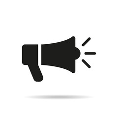 Megaphone icon on white background.