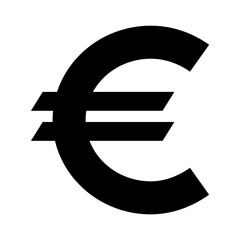 Euro money symbol, business cash icon, save currency bank sign, vector illustration isolated background