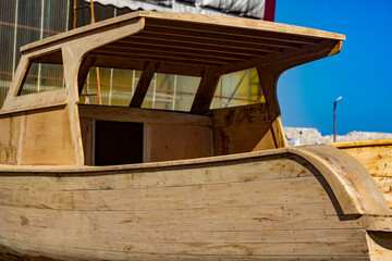 Obraz premium Wooden boat skeletons in the Western Black Sea. bartın province kurucaşile district