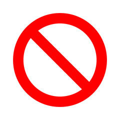 Prohibition Sign icon vector. Stop sign. Editable Stroke. Vector