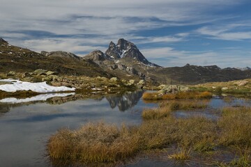 Views of the Midi peak from Huesca, Spain