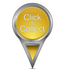 Map pointer with Click and Collect - illustration