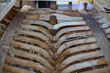 Wooden boat skeletons in the Western Black Sea. bartın province kurucaşile district © satiozdemir