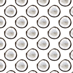 seamless pattern of coconut