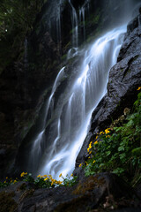 A small waterfall in an hidden place somewhere in black forrest