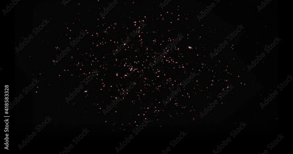 Canvas Prints bomb explosion on ground. moving and flying pieces particles. 4k vfx element black background with l