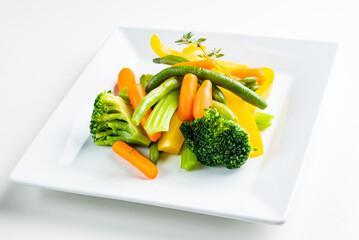 plate of organic vegetables