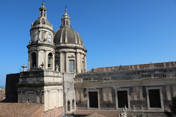 Fototapeta na wymiar The Cathedral Sant’Agata in Catania, Italy Sicily