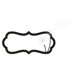 dandelion flowers frame, vector