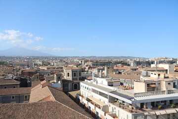  Above the roofs of Catania, Sicily Italy