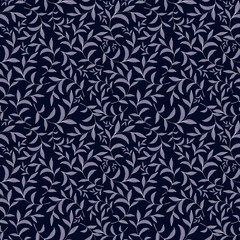 Seamless pastel dark pattern with gray twigs
