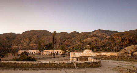 Antigua estación de tren minero abandonada en Sierra Alhamilla, conocida con el nombre de El...