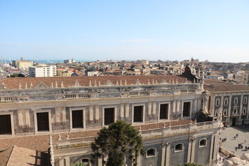 Fototapeta premium View from Church of Sant'Agata Abbey in Catania, Italy Sicily